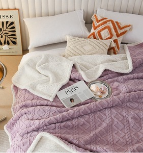 <span class=keywords><strong>Manta</strong></span> <span class=keywords><strong>de</strong></span> <span class=keywords><strong>Cama</strong></span> Personalizada <span class=keywords><strong>de</strong></span> Punto para Toda Temporada, Suave Muselina <span class=keywords><strong>de</strong></span> Felpa 100% Poliéster - Product Image 2