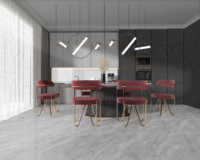 Carreau de porcelaine moderne 600x600mm gris clair marbre Premium antidérapant pour sol et mur