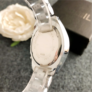 <span class=keywords><strong>Reloj</strong></span> de Cuarzo Elegante <span class=keywords><strong>para</strong></span> <span class=keywords><strong>Mujer</strong></span>, Estilo Ginebra, Correa de Aleación, Compacto, con Tres Esferas y Seis Agujas Decorativas - Product Image 1