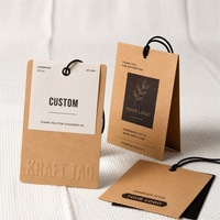 Étiquettes personnalisées d'usine pour vêtements, étiquettes à insérer pour vêtements, étiquettes de présentation pour boutique de vêtements, bleues