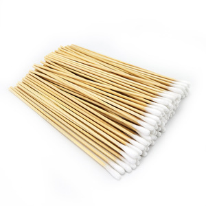 Hisopos de Algodón Largos Bonson de 15 cm con Punta Redonda de Bambú, Desechables, para Maquillaje, Limpieza Industrial - Product Image 3