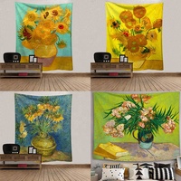 Seri lukisan minyak warna-warni cerah personalisasi Premium kamar tidur estetika dekorasi seni karya seni Poster selimut permadani