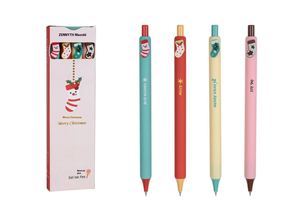 4pcs Christmas Gel <b>Pen</b> Set, Japanese Style Cute Aesthetic Press-Type <b>Pen</b> Dries Fast Smooth and No Ink-Out for Study&<b>Gift</b> - Product Image 1