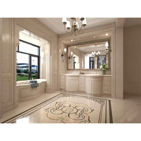 Dalle de marbre travertin beige de Fujian, Chine, polie, imperméable, décoration intérieure, revêtement mural en pierre naturelle classique, carreaux, panneaux