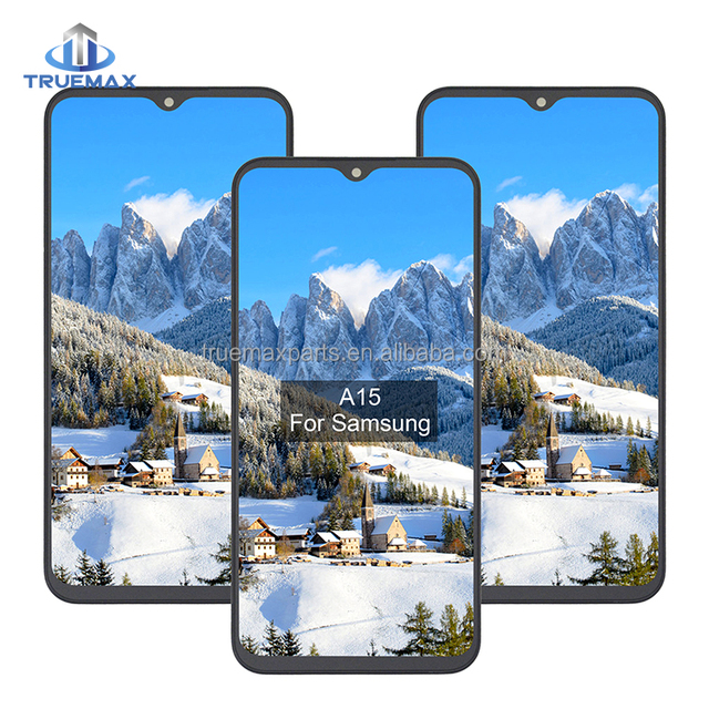 Display Assembly With Frame for Samsung Galaxy A15 TEMX Mobile Phone LCD Screen Digitizer Complete Smartphone Truemax