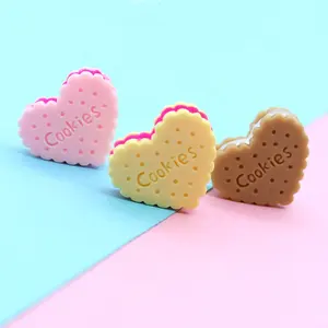 DIY resin accessories peach heart sandwich biscuit Japanese food and play mobile phone beauty decoration