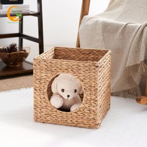 Cama/Cesta para Mascotas de Jacinto Sólido y Seagrass, Plegable, Tejida a Mano, Ecológica, Impermeable, Moderna, para Gatos y Perros, Precio de Fábrica - Product Image 4