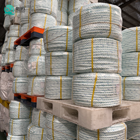 Corde en polypropylène flexible résistante aux UV, 20 mm, 3 brins, corde marine, cordon en plastique dur, corde d'emballage agricole, corde d'emballage logistique