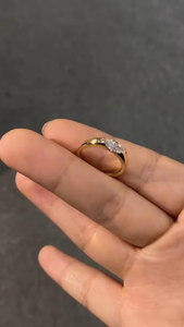 Anillo de Diamante Cultivado en Laboratorio de 1 Quilate con Corte Marquesa, Anillo de Compromiso Solitario de Oro de 14k - Product Image 4