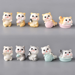 Cute Resin Mini Cat Figurine <b>Miniatures</b> Desktop Ornaments Tiny Animal Kitten Charm for Landscape Decorations DIY Accessories - Product Image 6