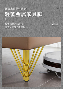 Pieds de canapé réutilisables en plastique robuste avec finition dorée électrolytique GQK GL0922 - Product Image 3