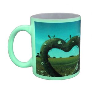 Taza Blanca con Recubrimiento para Sublimación, Brillante en la Oscuridad, para Transferencia de Fotos, Ecológica, Suministro del Fabricante - Product Image 1