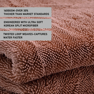 Toalla de Pulido para Coches al por Mayor 1600gsm 60*90cm de Pelo Ultrafino Sin Pelusas Sin Rayas para Herramienta de Detallado y Eliminación de Cera/Sellador - Product Image 2