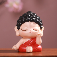Figurine de Bouddha Bébé en Résine en Gros, Étoile Porte-Bonheur Zen, Décoration de Bureau et de Maison, Ornement Feng Shui, Cadeau