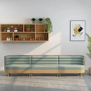 Stile commerciale personalizzato pannello in legno stand ristorante divano posti a sedere in tessuto tavoli e sedie Set per alberghi sale caffetterie - Product Image 6