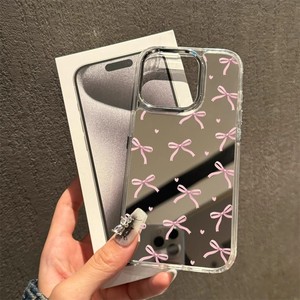 Full-<b>screen</b> bowknot design suitable for <b>iPhone</b> 17/16 phone case mirror finish for <b>iPhone</b> 15 cute and shockproof protective cover - Product Image 2