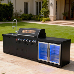 KHÁCH SẠN hồ bơi Patio bếp bồn rửa tủ đặt cao cấp 304 BBQ lưu trữ thép không gỉ ngoài trời tủ bếp - Product Image 1