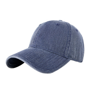 Unisex Denim <b>Baseball</b> <b>Cap</b> Solid Color Cotton Foldable Sun Protection Outdoor Hat - Product Image 1
