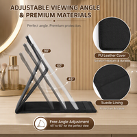 Miroir de Maquillage LED Portable Personnalisé MoonlitGlow à Marque Privée 10X/20X Détachable et Dimmable, Faible MOQ, Prêt à la Vente au Détail