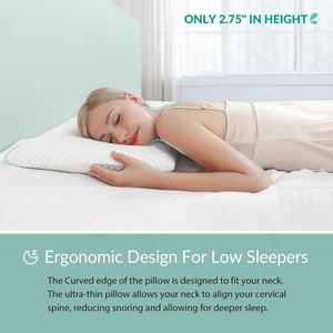 Ultra Thin Memory Foam <strong>Pillow</strong> for Belly and Back Sleep Thin, <strong>Flat</strong> Design for Cervical Alignment and Deep Sleep Bed <strong>Pillows</strong> - Product Image 5