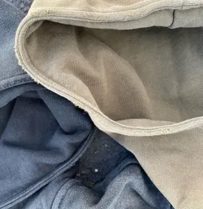 Produttori di felpe con cappuccio di alta qualità con Logo ricamo personalizzato acido lavaggio con cerniera sbiadito da sole Hoddies