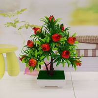 Décoration d'intérieur nordique pour salon, bureau, plante artificielle, arbre fruitier en pot, bonsaï, idées de fleurs artificielles