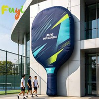 Model Raket Pickleball Tiup Raksasa Kustom dengan Cetak Logo untuk Pameran Iklan Acara Lapangan