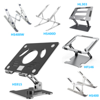 Support pour ordinateur portable pliable en métal, ergonomique, réglable, portable, en alliage d'aluminium, pour la maison et le bureau