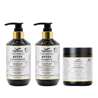 Vente en gros de kits de soins capillaires de luxe avec shampoing et après-shampoing au Botox pour renforcer l'hydratation et le lissage