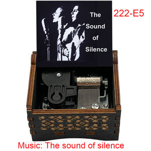 Caja de <span class=keywords><strong>música</strong></span> de madera con sonido de <span class=keywords><strong>silencio</strong></span>, 18 notas, movimiento Musical, regalo especial de madera bonito para cumpleaños de amigos - Product Image 4