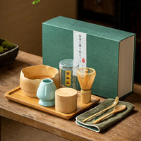 Ensemble de Matcha Cérémoniel Personnalisé OEM avec Chasen et Bol Chawan en Céramique, Coffret Cadeau Personnalisé, Ensemble de Matcha Personnalisé