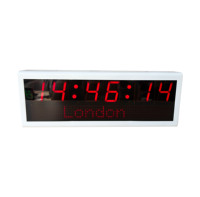 Jam Dinding NTP Tersinkronisasi untuk Dekorasi Rumah, 2,3" 6 Digit, Reset DST Otomatis, Casing Besi Putih