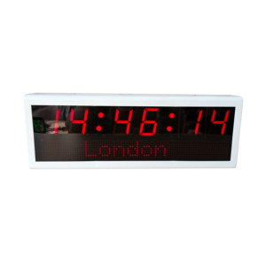 Synchronized NTP Wall Clock for Home Decoration, 2.3" 6 Digit, Automatic DST Reset, White Iron <strong>Casing</strong> - Product Image 2