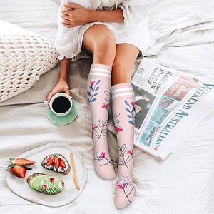 Chaussettes <span class=keywords><strong>de</strong></span> compression pour femmes 15-25 mmHg, hauteur genou, soutien gradué, pour infirmières, travail debout, <span class=keywords><strong>voyage</strong></span>, usage quotidien - Product Image 3