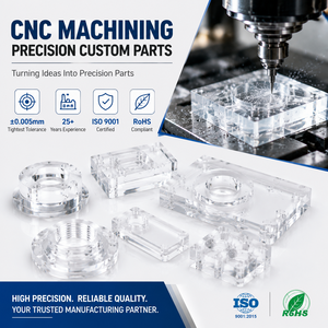 ชิ้นส่วนพลาสติกที่ผลิตด้วยเครื่อง CNC วัสดุ POM, ABS, ไนลอน, PEEK, PTFE, อะคริลิก, PC บริการกลึงและกัดขึ้นรูปพลาสติก CNC ตามแบบที่กำหนด ความแม่นยำสูง - Product Image 1