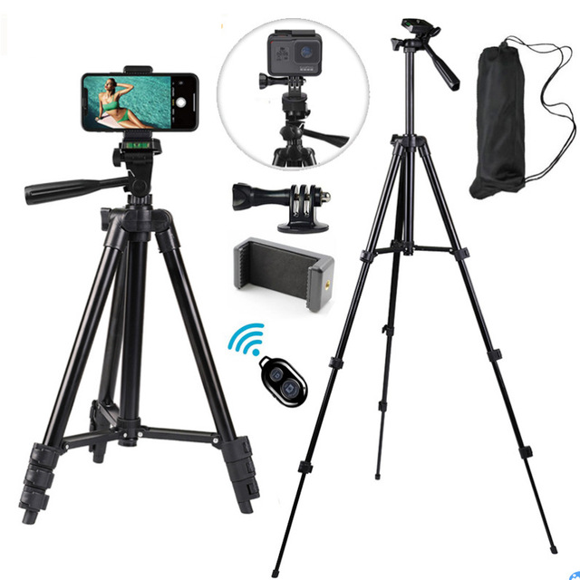 3120 Black White Professional Adjustable Camera Tripod 1020mm Aluminium Tripod for Digital Camera DSLR Smart Phone Mobile Phone