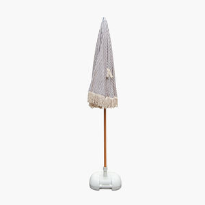 Parasol Pagoda de Luxe pour Complexes Hôteliers, Parasol de Plage Classique à Rayures Cabana avec Pompons, Cadre en Bois de Qualité Commerciale pour Piscine - Product Image 6