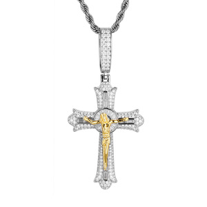 Châu Âu Mỹ xuyên biên giới đồ trang sức hip-hop 925 Bạc dát moissanite đơn giản Mặt Dây Chuyền Vòng cổ retro Niche đa năng Unisex - Product Image 6