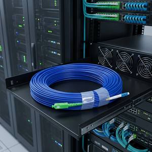 SCAPC to SCAPC Armored Fiber Optic <b>Patch</b> Cord Duplex Blue Jacket Fiber <b>Cable</b> SC UPC Connector for Network Transmission - Product Image 3