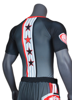Logo personnalisé Vente en gros Concevez Votre Propre Sublimation Imprimé Jiu Jitsu Surf MMA pour Hommes Bjj Maillots de Bain Rashguard Vest Rash Guard