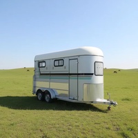 Remorque pour chevaux GW Camper Trailer 4, chargement oblique, pour ranch
