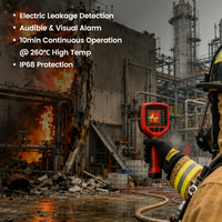 Caméra thermique infrarouge pour pompiers, imageur thermique portable multifonction, détection de fuites de lumière visible, portée laser HD