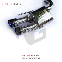 Échappement ING Car Catback RCF en acier inoxydable avec commande de soupape SS304 pour Lexus RCF 2014 et plus, pièces de performance automobile