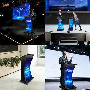 Podio <span class=keywords><strong>Digital</strong></span> HD Gob con Pantalla LED, Podio Inteligente Móvil de Sobremesa, Pantalla para Conferencias y Eventos - Product Image 6