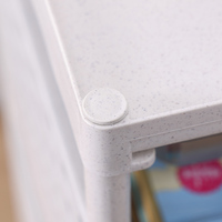 Étagère de rangement de bureau à 2 niveaux en plastique blanc épaissi pour l'organisation des livres d'images des étudiants et la classification des articles divers de bureau