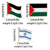 Vente en gros de broches de col personnalisées, badges métalliques, drapeaux palestiniens antiques, unisexe, écologique, pour décoration intérieure, également utilisables comme accessoires de téléphone en métal