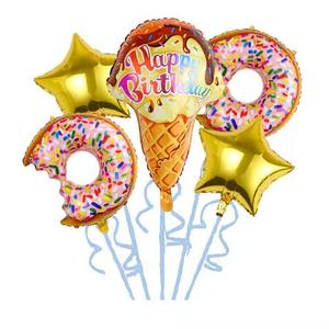 ชุดลูกโป่งฟอยล์อะลูมิเนียมลายการ์ตูนโดนัท ไอศกรีม และลูกอม สำหรับตกแต่งงานเทศกาลวันหยุด งานวันเกิด และงานปาร์ตี้ - Product Image 4