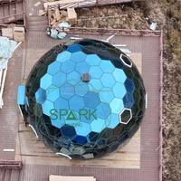 Dôme géodésique en verre, tente de type igloo, dôme en verre pour jardin, tentes en verre pour le camping en plein air