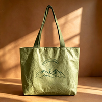 Sac fourre-tout en papier Tyvek Dupont anti-huile, lavable, réutilisable, avec logo personnalisé pour l'emballage des magasins de détail