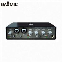 Interface audio USB à bon prix pour l'enregistrement, prend en charge les microphones 48V, interface de mixage audio stéréo pour la diffusion en direct